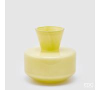 EDG Enzo De Gasperi Vaso Rotondo con Collo H 20 Cm D 21 Cm Waterproof Light Yellow