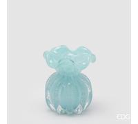 EDG Enzo De Gasperi Vaso Sacchetto H 12 Cm D 10 Cm Vetro Azure