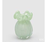 EDG Enzo De Gasperi Vaso Sacchetto H 17 Cm D 13 Cm Vetro Light Green