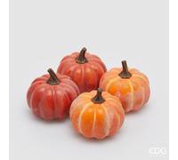 EDG Enzo De Gasperi Zucca Rotonda Cf 4 Pz Ass. H 8 Cm D 9 Cm Arancione Rosso