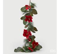 EDG Festone natalizio con fiori di Magnolia