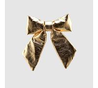 EDG - Fiocco Piccolo Imbottito Lame' Addobbo Decorazione Natalizia Natale Oro 22x26cm