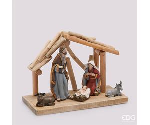 EDG Natività con Capanna 32x15x22 cm Multicolor