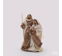 EDG Natività Lord con Base H28cm Hazelnut Resina e Stoffa