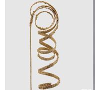 EDG Ramo Natalizio con 3 Liane e Glitter: Altezza 120 cm, Oro