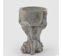 EDG Vaso Cemento Atlante H32 D20 Colore : Grey