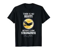 Edgar Allan Poe Bellezza Strangeness Skull Raven Art Maglietta