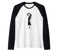 Edgar Allan Poe Beloved Cat Maglia con Maniche Raglan