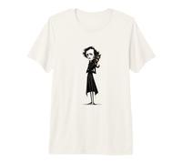 Edgar Allan Poe Beloved Cat Maglietta Premium