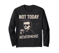 Edgar Allan Poe Nevermore Gothic Macabre Look da Amante dei Libri Maglia a Manica