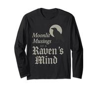 Edgar Allan Poe Nevermore Gothic Macabre Look da Amante dei Libri Maglia a Manica