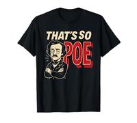 Edgar Allan Poe Nevermore Gothic Macabre Look da Amante dei Libri Maglietta