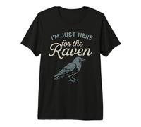 Edgar Allan Poe Nevermore Gothic Macabre Look da Amante dei Libri Maglietta Premium