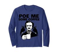 Edgar Allan Poe Pun Poe Me Some Coffee Maglia a Manica