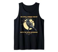 Edgar Allan Poe Raven Nevermore 1845 Arte Gotica sulla Luna Canotta