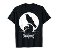 Edgar Allan Poe Raven su Skull Letteratura gotica Maglietta
