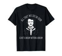 Edgar Allan Poe Sogno Dentro Un Sogno Gotico Citazione Arte Maglietta