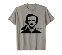 Edgar Allan Poe T-Shirt - Corvo e Firma Maglietta