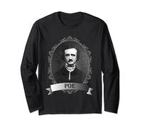 Edgar Allan Poe T-Shirt Ritratto Maglia a Manica