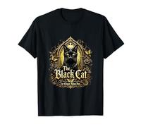 Edgar Allan Poe The Black Cat Gothic Literature Art Maglietta