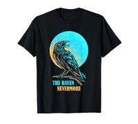 Edgar Allan Poe The Raven Nevermore - Arte Gotica degli Uccelli Maglietta