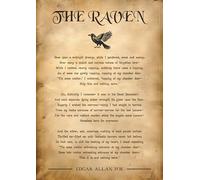 Edgar Allan Poe The Raven - Stampa artistica con poesia, formato A4