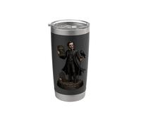 Edgar Allen Poe - Gioco da tavolo in miniatura, Goth Nerd Bicchiere termico in acciaio inox doppia parete