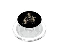 Edgar Allen Poe Zombie Suonare la Chitarra Letteratura Horror Goth PopSockets PopGrip per MagSafe