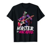 Edgar Allen Poe Zombie Suonare la Chitarra Master of Macabre Alt Maglietta