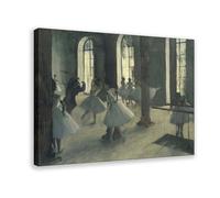 Edgar Degas Famous Prints - Stampa artistica da parete su tela, motivo: La Répétition Au Foyer De La Danse, per camera di ragazzi e adolescenti, 50,8 x 76,2 cm