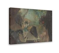 Edgar Degas Famous Prints The Loge (c. 1883) Poster stampa per camera di ragazzi ragazzi su tela tela pittura artistica da parete su tela con cornice 50,8 x 76,2 cm