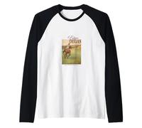 Edgar Degas Jockey su Castagno Cavallo Classico Pittura Maglia con Maniche Raglan