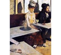 Edgar Degas The Absinthe Drinker 1876 Old Master Painting Art Print Poster Wall Decor 12X16 Inch Bere Vecchio maestro Pittura Manifesto Parete