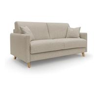 Edgar divano letto matrimoniale in tessuto felis impermeabile beige 200 cm (mat. 160x197)