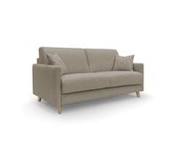Edgar divano letto matrimoniale in tessuto felis impermeabile marrone 180 cm (mat. 140x197)