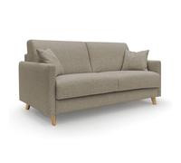 Edgar divano letto matrimoniale in tessuto felis impermeabile marrone 200 cm (mat. 160x197)