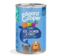 Edgard & Cooper Adult Grain Free 400 gr - Salmone e Tacchino - Confezione da 6 pezzi - Cibo Umido per Cani - 1° ORDINE? scegli lo sconto BZR5 / BZR20 + 200 punti fedeltà