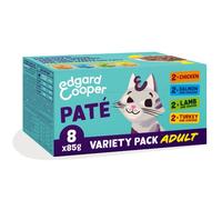 Edgard & Cooper Cat Adult Patè Grain Free Multipack 8x85 gr - Pollo-tacchino-agnello-salmone - 1° ORDINE? scegli lo sconto BZR5 / BZR20 + 200 punti fedeltà