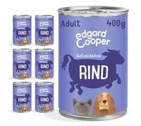 Edgard & Cooper Cibo umido per cani (manzo, 400 g x 6), senza cereali, ingredienti naturali e carne fresca, pieno di aminoacidi essenziali