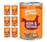 Edgard & Cooper cibo umido per cani (pollo e tacchino, 400 g x 6), senza cereali, ingredienti naturali e carne fresca, pieno di aminoacidi essenziali