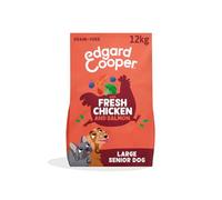 Edgard & Cooper Crochette Cani Senior, Senza Cereali Per Cani Di Taglia Grande (12kg), Pollo e Salmone Freschi,Ricetta Con Ingredienti Naturali, Glucosamina Per Articolazioni Che Scricchiolano