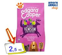 Edgard Cooper Dog Adult con Cervo e Anatra Cibo Secco Cani 2,5/ 7/ 12 Kg