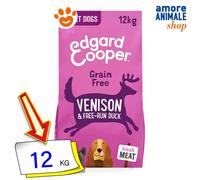 Edgard Cooper Dog Adult con Cervo e Anatra Cibo Secco Cani 2,5/ 7/ 12 Kg