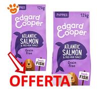 Edgard & Cooper Puppy Salmone e Tacchino con Piselli, Pera, Zucca, Mela, Barbabietola e Mirtillo da 12 Kg