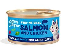 Edgard & Cooper Edgard & Cooper Bocconcini Salmone e Pollo in Salsa per Gatti Adulti 85 g