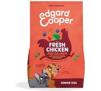 Edgard & Cooper Crochette Cani Senior, Senza Cereali Per Cani Di Taglia Medium (7kg), Pollo e Salmone Freschi,Ricetta Con Ingredienti Naturali, Glucosamina Per Articolazioni Che Scricchiolano
