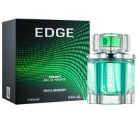 Swiss Arabian EDGE Eau de Parfum da uomo, 100 ml, pulito, agrumato e fresco per la doccia, limone, lavanda, menta, cannella, cardamomo, legno di cedro, patchouli, legno di sandalo, prodotto da Oud