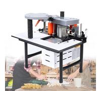 Edge Bander - Macchina portatile per la lavorazione del legno, incollaggio su entrambi i lati per bordi dritti e ad arco, velocità 0 ~ 6 m/min, ideale per uso domestico e professionale