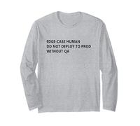 Edge-Case Human QA Humor for Coders Developers And Engineers Maglia a Manica