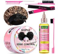 Edge Control Wax for Women Forte Tenuta Cera Capelli Gel per Capelli Neri - Olio per Capelli alla Rosa & Ricino per la Crescita dei Capelli Olio per Capelli Fortificante Set